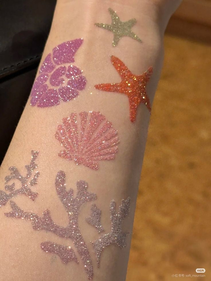 SS “Aloha Summer” Glitter Temporary Tattoo Set