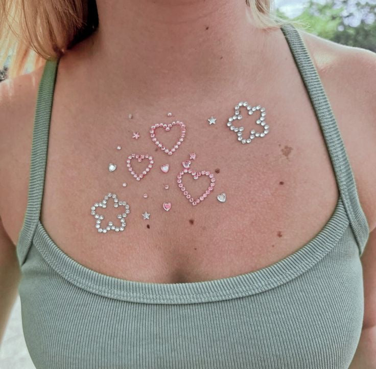 SS “Star Face” Gem & Rhinestone Set